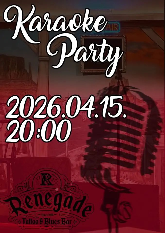 Karaoke Party‼️ koncert Budapesten (Renegade Tattoo & Blues Bar)