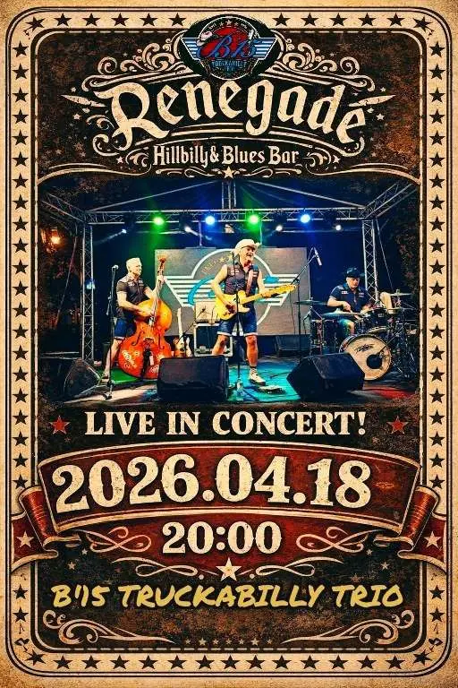 B'15 Truckabilly Trio koncert Budapesten (Renegade Tattoo & Blues Bar)