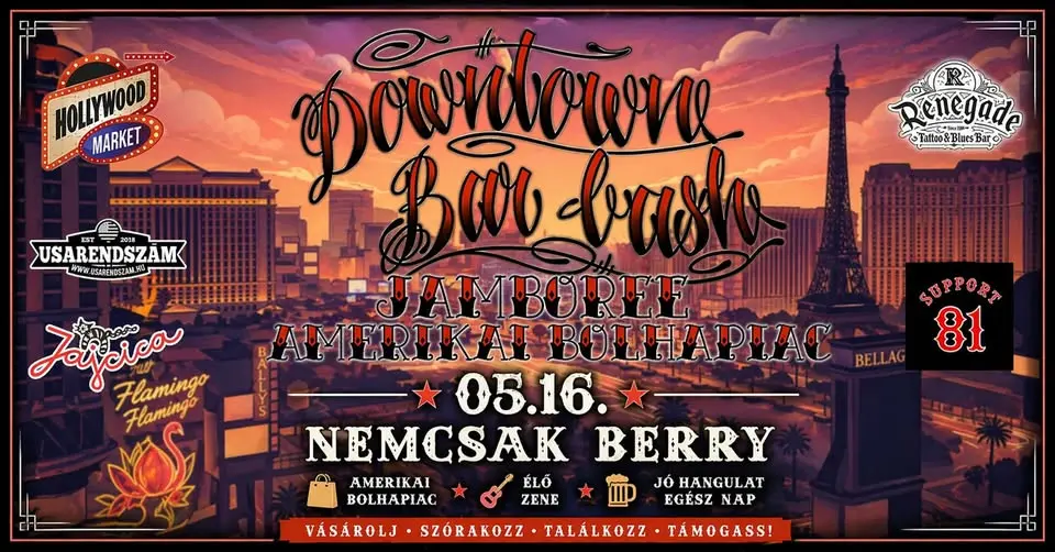 DownTown Bar Bash Amerikai Bolhapiac koncert Budapesten (Renegade Tattoo & Blues Bar)
