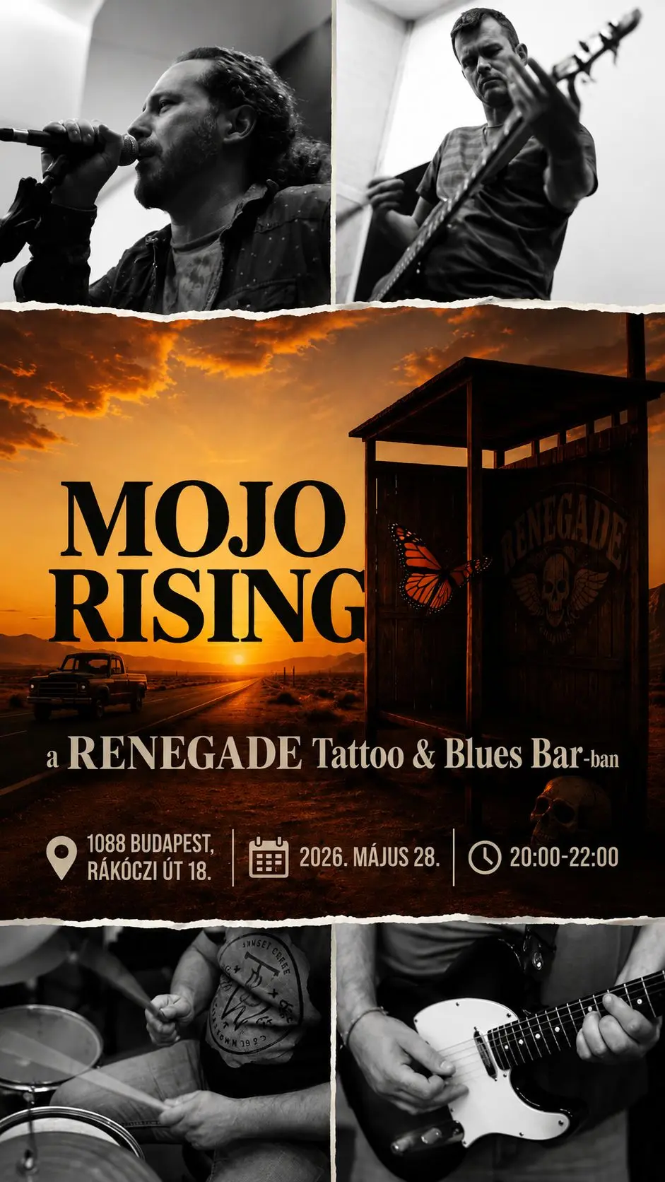 Mojo Rising koncert Budapesten (Renegade Tattoo & Blues Bar)