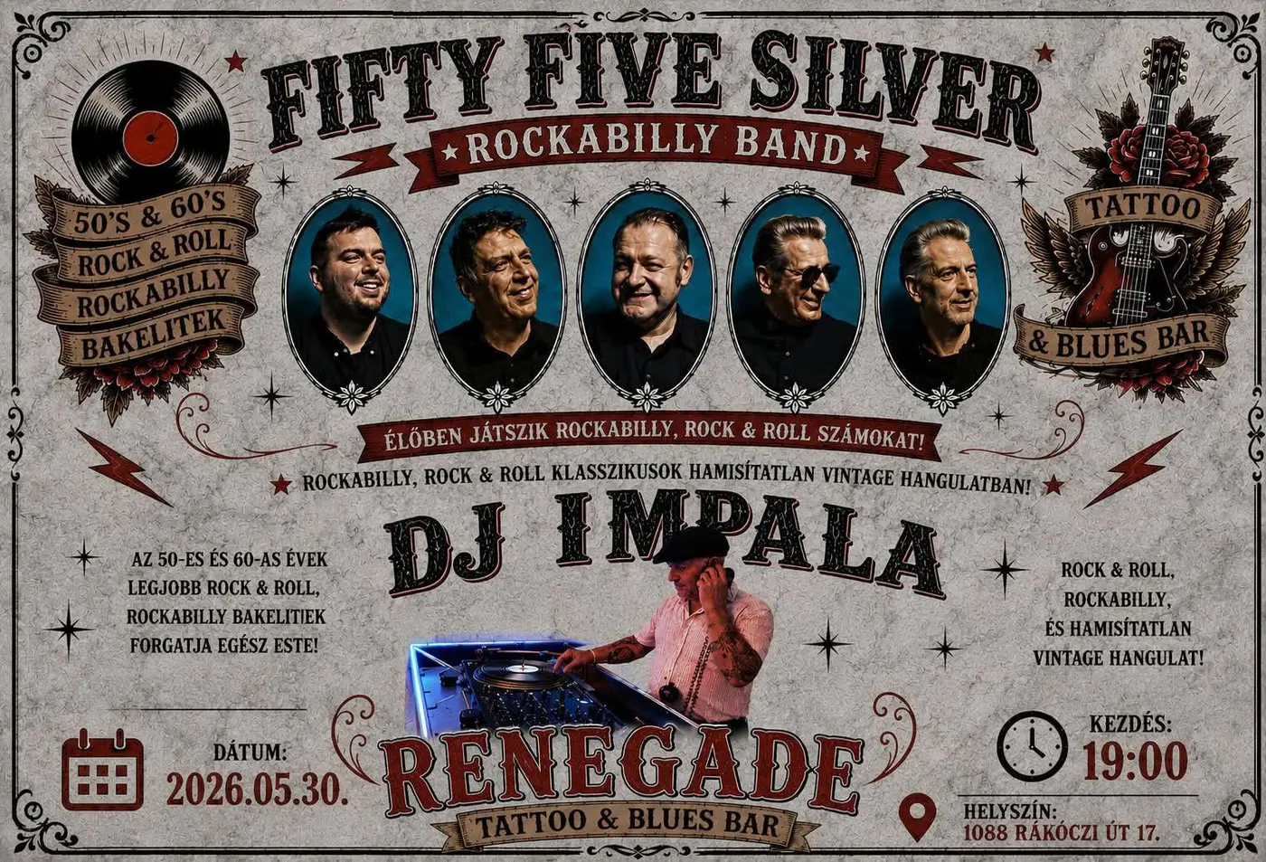 Fifty Five Silver & Dj Impala koncert Budapesten (Renegade Tattoo & Blues Bar)