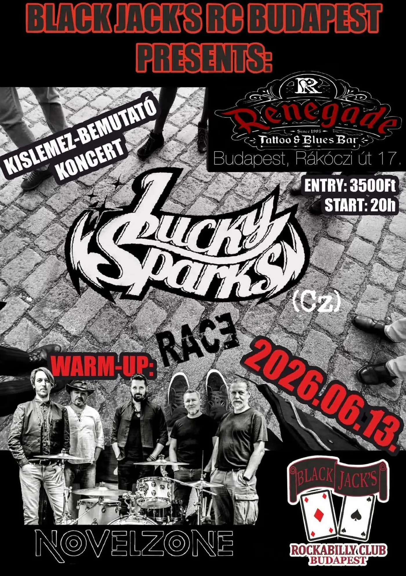 Lucky Sparks! koncert Budapesten (Renegade Tattoo & Blues Bar)