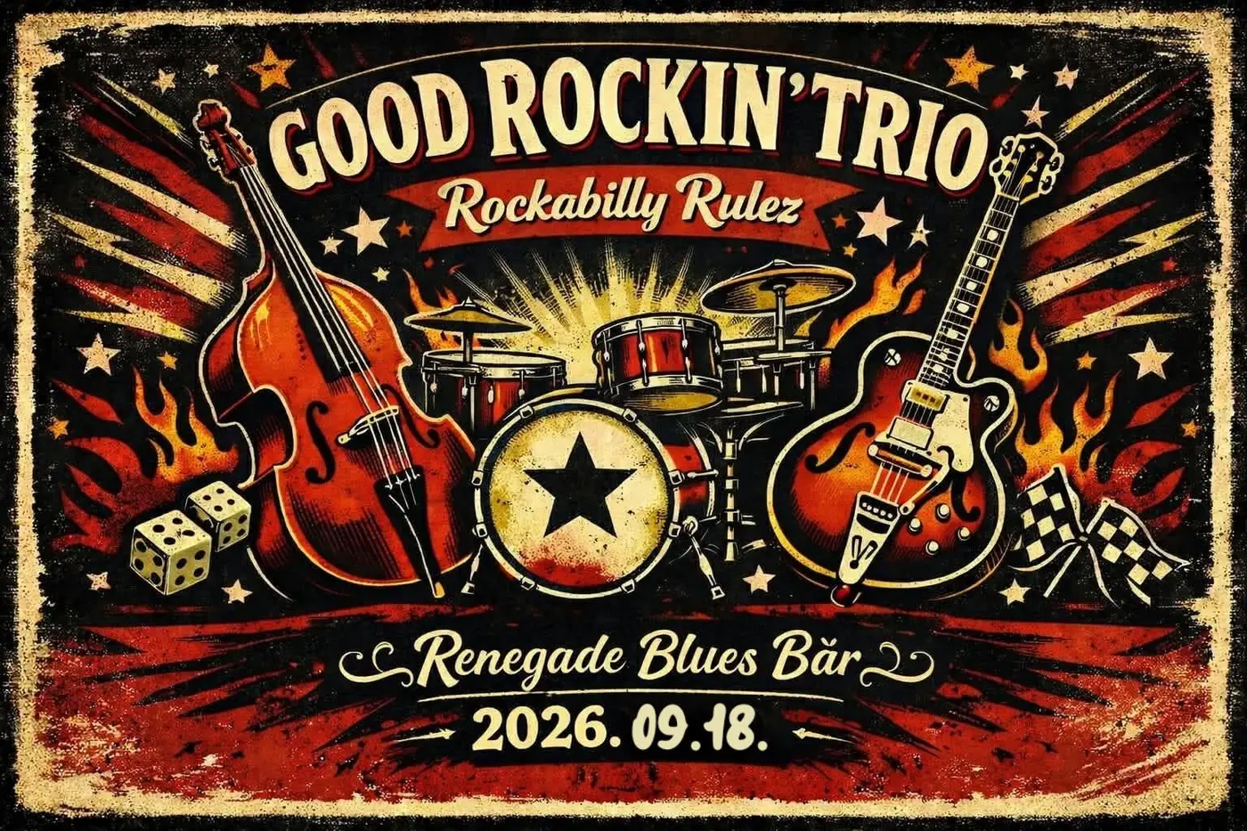 Rockabilly Rulez koncert koncert Budapesten (Renegade Tattoo & Blues Bar)