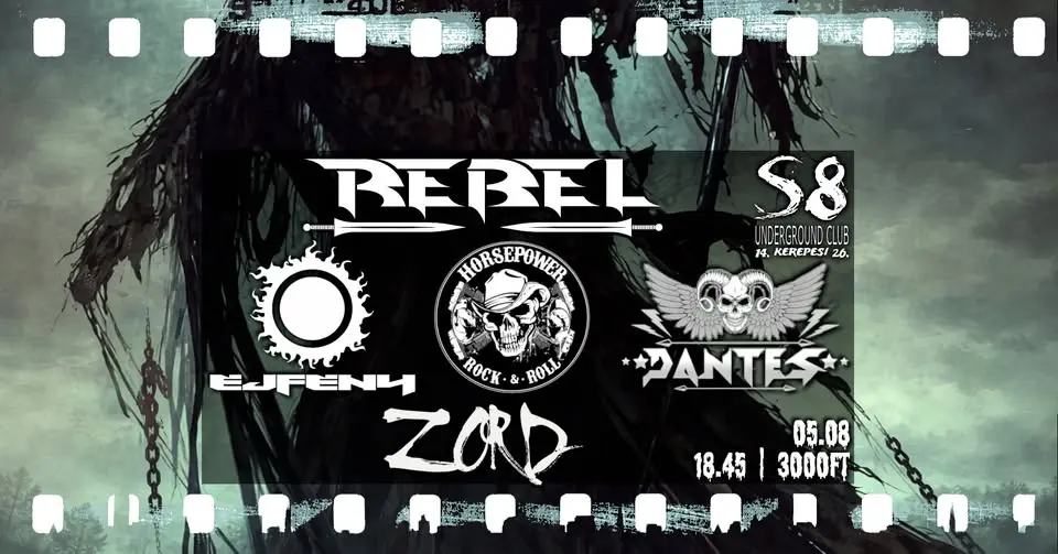 Rebel | Dantes | HorsePower | Zord | Éjfény koncert Budapesten (S8 Underground Club)