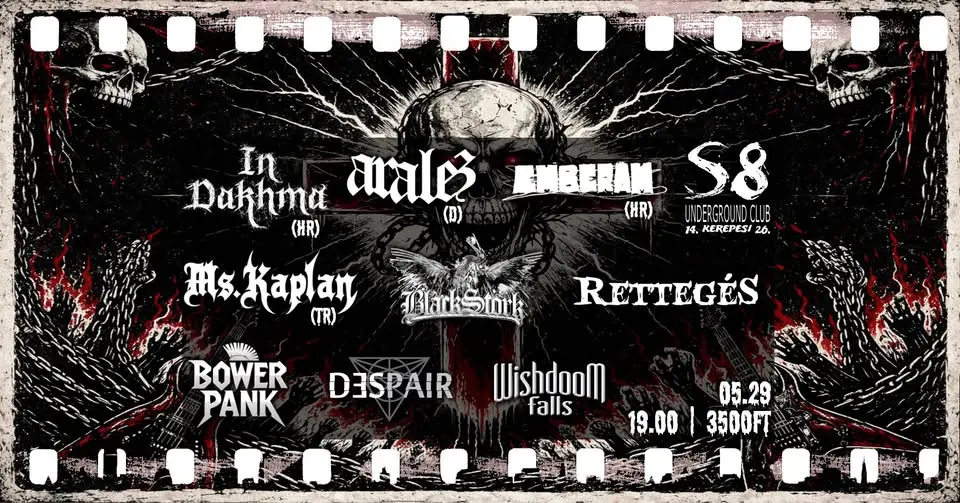 In Dakhma [HR] | Aralez [D] | Ms. Kaplan [TR] | Emberam [HR] | +5 Zenekar koncert Budapesten (S8 Underground Club)