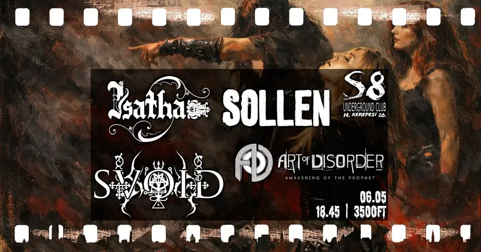 Isatha | Sollen | Svoid | Art of Disorder koncert Budapesten (S8 Underground Club)