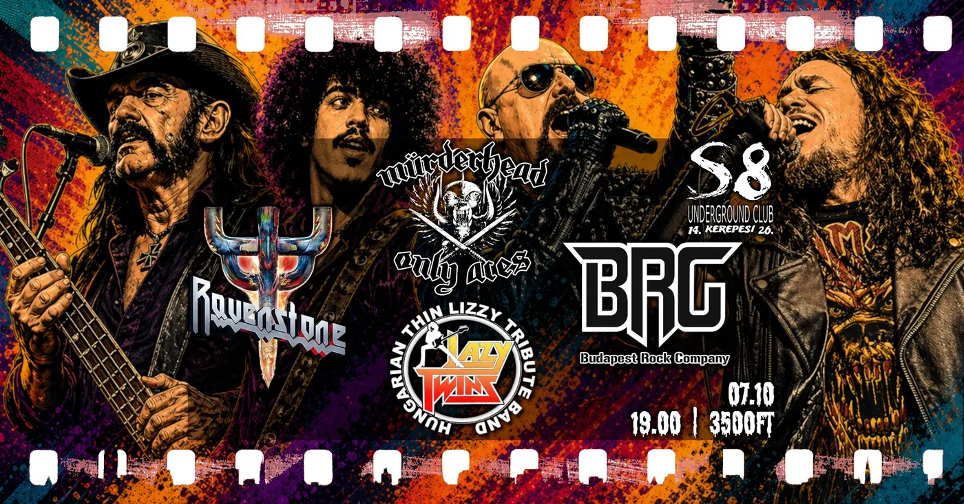 Mürderhead [MOTÖRHEAD] | Ravenstone [JUDAS PRIEST] | Lazy Twins [TWIN LIZZY] | BRC - S8 koncert Budapesten (S8 Underground Club)
