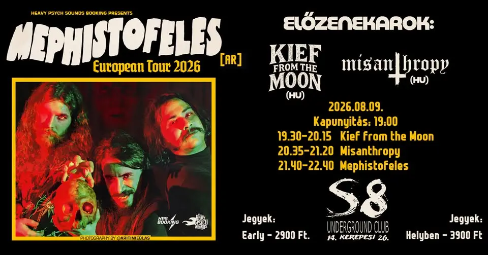 Mephistofeles [AR] | Kief from the Moon | Misanthropy koncert Budapesten (S8 Underground Club)