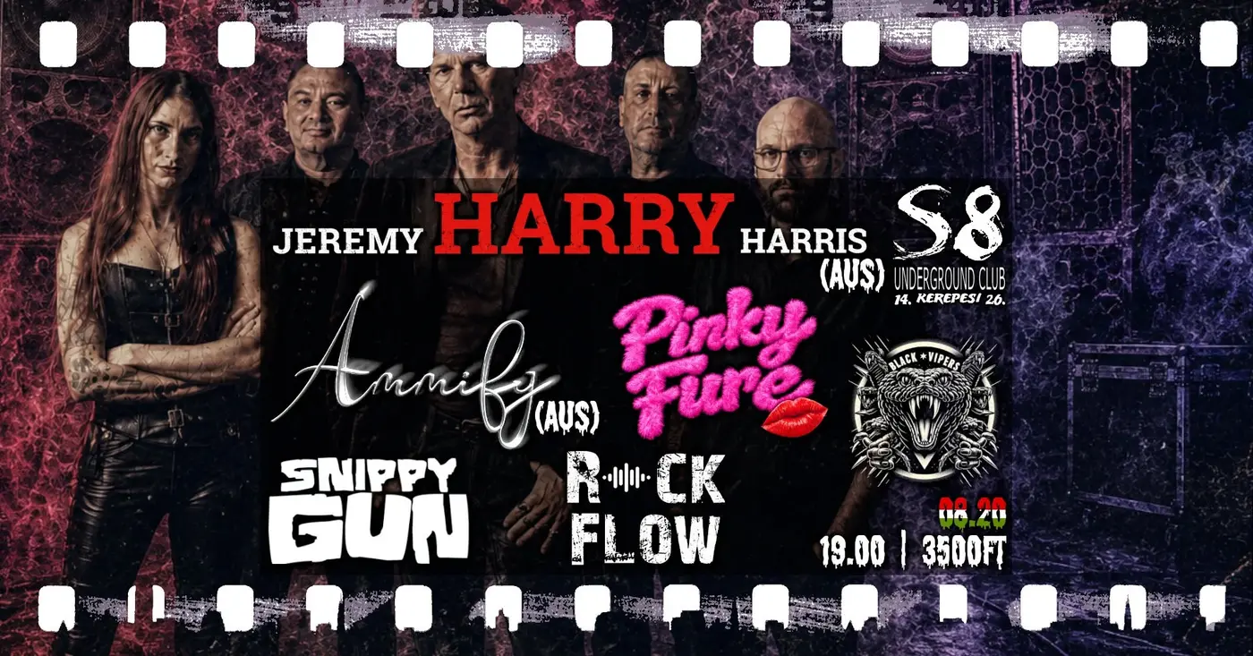 Jeremy Harry Harris & the Treachery Of Ravens [AUS] | Ammify [AUS] | +4 hazai zenekar - S8 koncert Budapesten (S8 Underground Club)