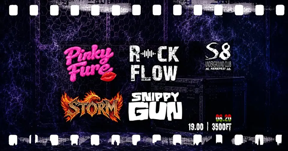 Pinky Fure | RockFlow | Snippy Gun | Storm koncert Budapesten (S8 Underground Club)