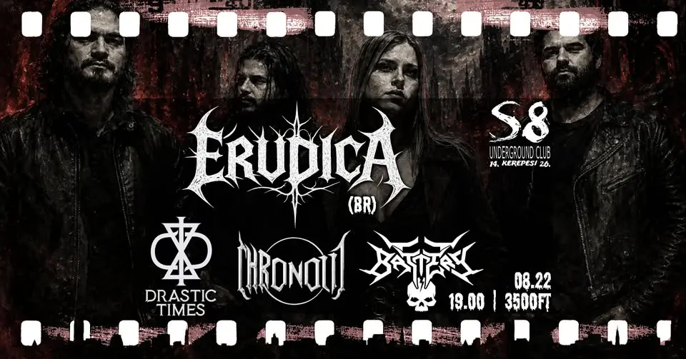Erudica [BR] | Battery | Chronolit | Drastic Times koncert Budapesten (S8 Underground Club)