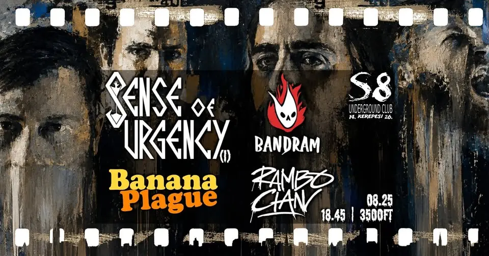 Sense of Urgency [I] | Bandram | Rambo Chan | Banana Plague koncert Budapesten (S8 Underground Club)