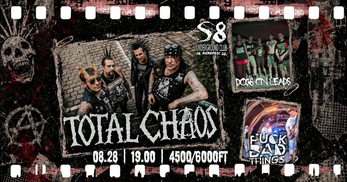 Total Chaos [USA] | Dogs On Leads | F*ck Bad Things koncert Budapesten (S8 Underground Club)
