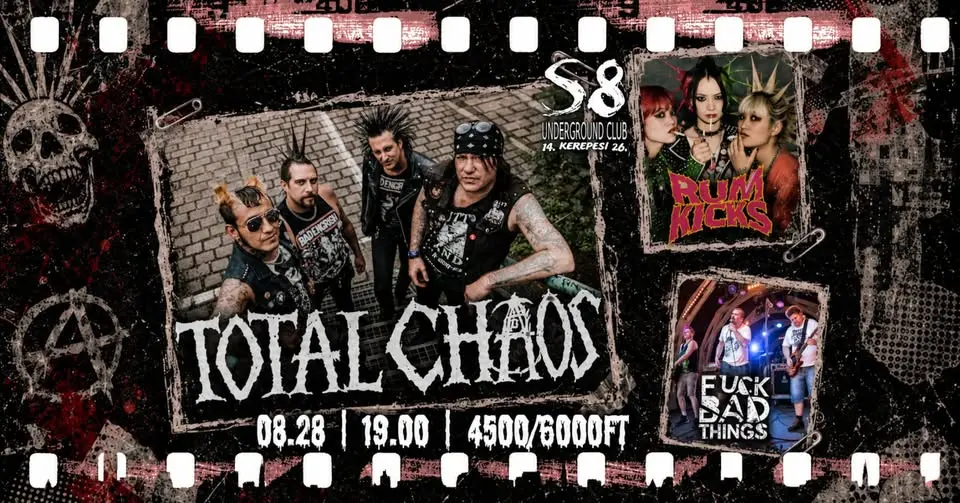 Total Chaos [USA] | Rumkicks 럼킥스 [ROK] | F*ck Bad Things koncert Budapesten (S8 Underground Club)