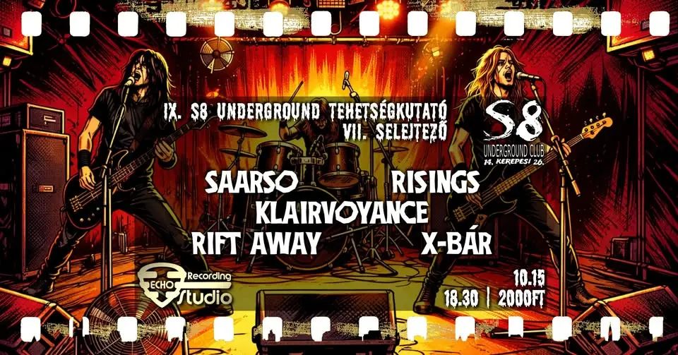 IX. S8 Underground Tehetségkutató - VII. Selejtező koncert Budapesten (S8 Underground Club)