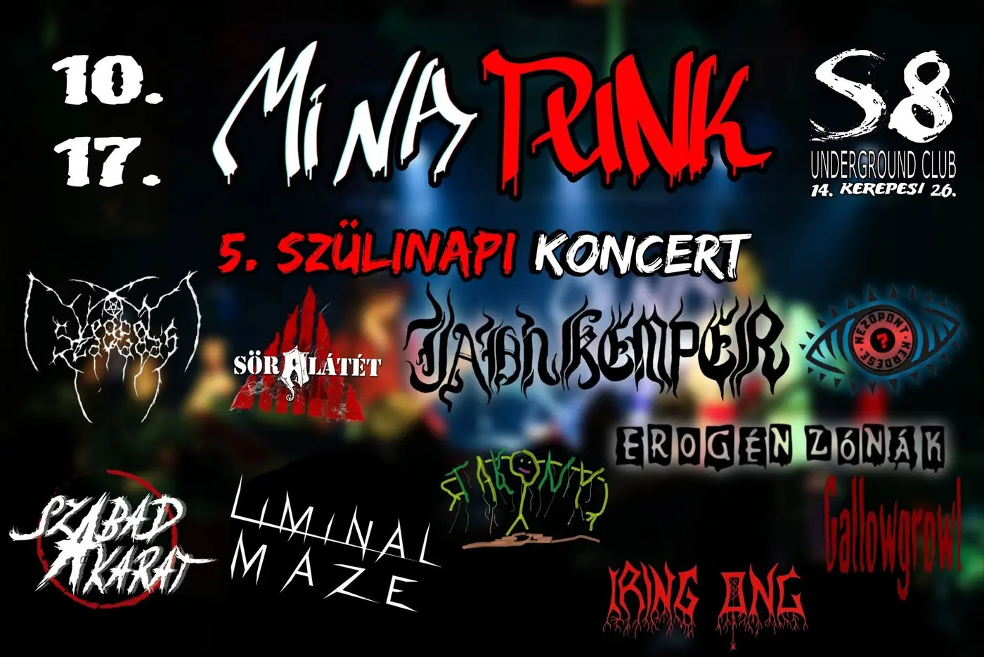 MiNaPunk 5. szülinapi koncert koncert Budapesten (S8 Underground Club)