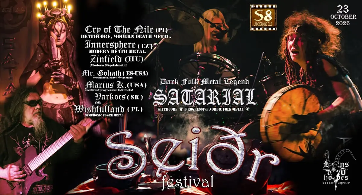 Seiðr Festival 2026 - S8 | Satarial | Marius K. | Mr. Goliath | Varkocs | +4 Bands koncert Budapesten (S8 Underground Club)