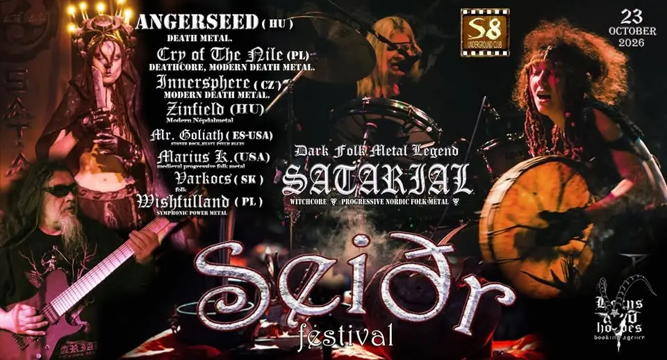 Seiðr Festival 2026 - S8 | Satarial | Marius K. | Mr. Goliath | Varkocs | Angerseed | +4 Bands koncert Budapesten (S8 Underground Club)