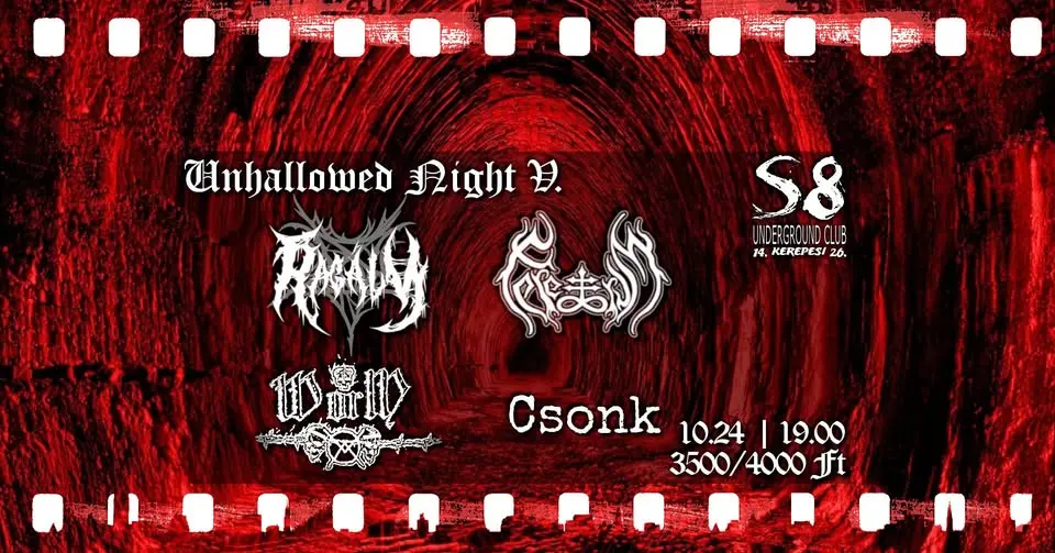 Unhallowed Night V. koncert Budapesten (S8 Underground Club)
