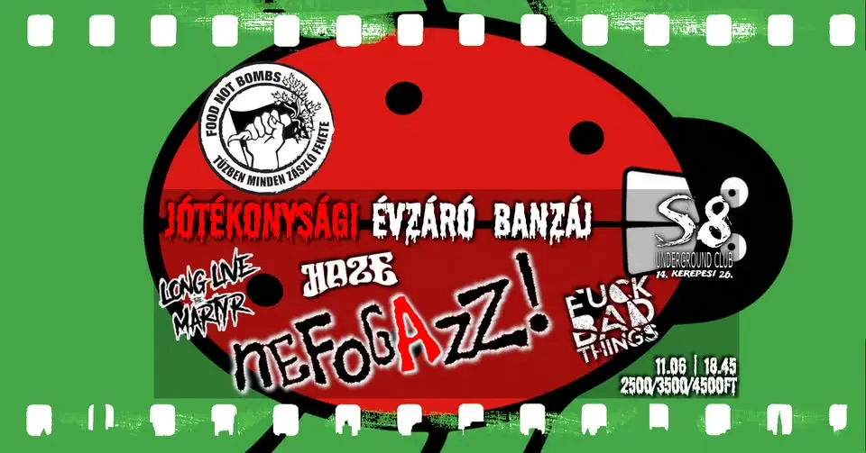 Nefogazz! | Jótékonysági Évzáró Banzáj koncert Budapesten (S8 Underground Club)