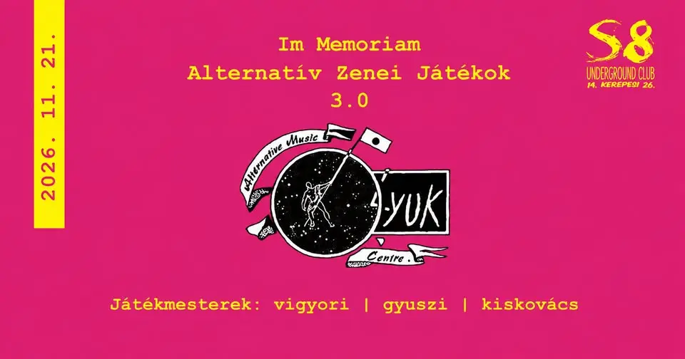 In Memoriam Alternatív Zenei Játékok 3.0 | In Memoriam Fekete Lyuk koncert Budapesten (S8 Underground Club)