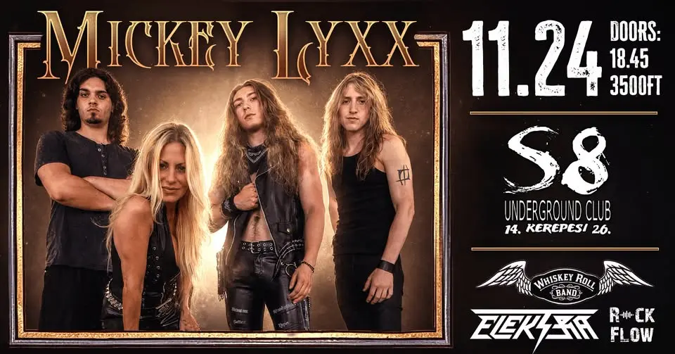 Mickey Lyxx [USA] | Whiskey Roll | Elektra | Rock Flow koncert Budapesten (S8 Underground Club)