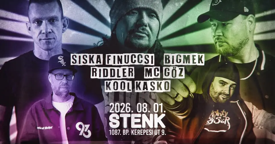 Siska Finuccsi, Bigmek, Riddler, MC Gőz, Kool Kasko koncert Budapesten (Stenk)