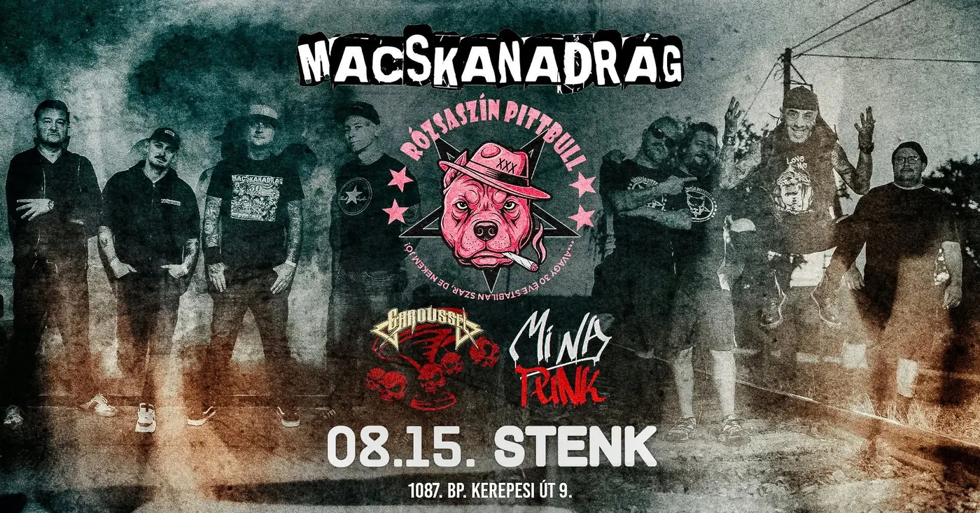 Macskanadrág, Rózsaszín Pittbull, Caroussel, MiNaPunk koncert Budapesten – Stenk