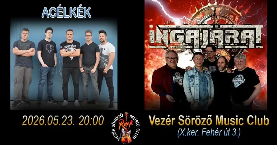 ACÉLKÉK és INGAJÁRAT koncert Budapesten (Vezér Söröző Music Club)