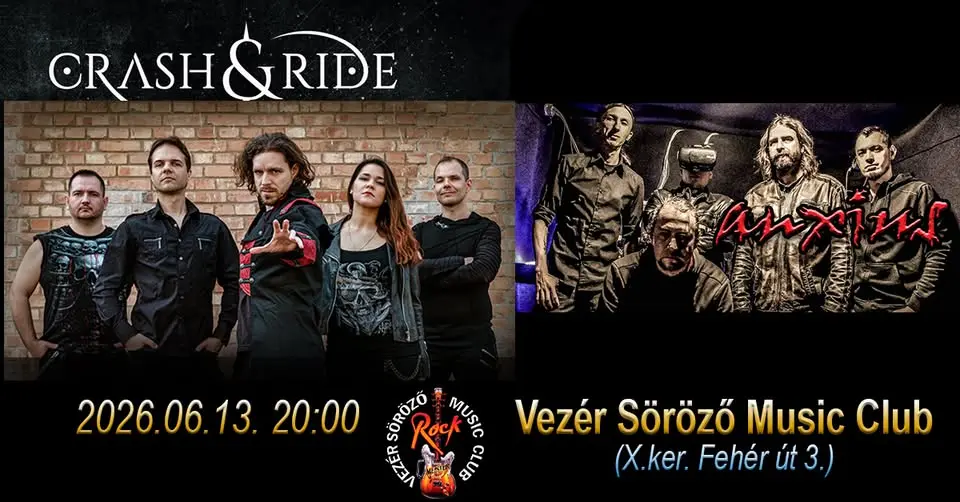 CRASH&RIDE és ANXIUS koncert Budapesten (Vezér Söröző Music Club)