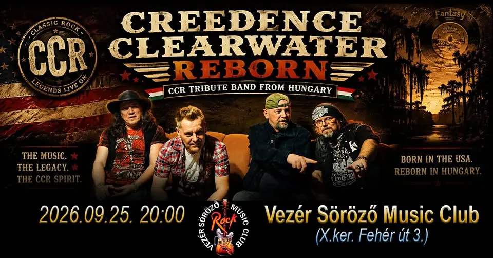 CREEDENCE CLEARWATER REBORN koncert Budapesten (Vezér Söröző Music Club)