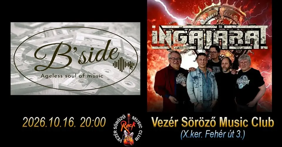 B'SIDE, INGAJÁRAT koncert Budapesten (Vezér Söröző Music Club)