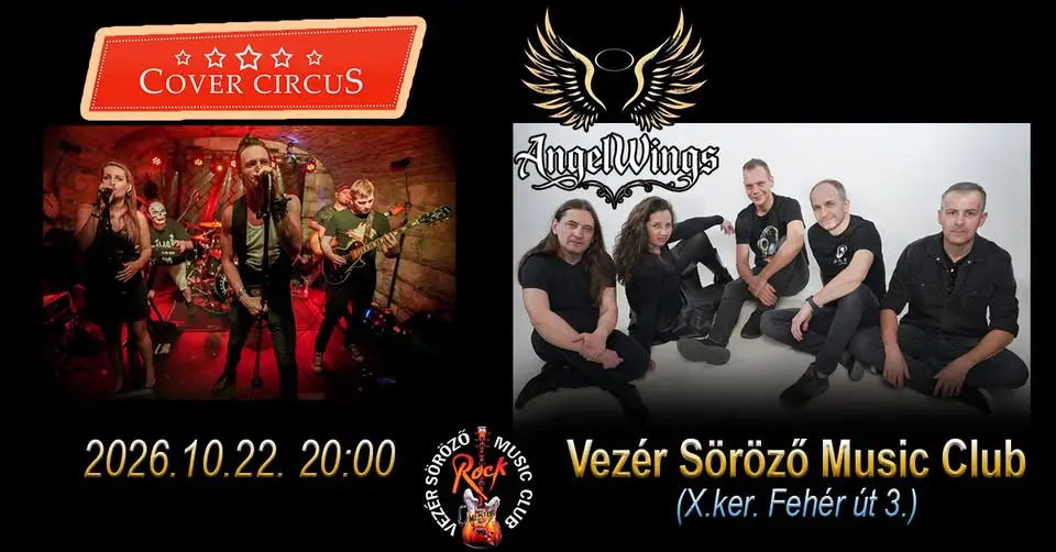 COVER CIRCUS és ANGEL WINGS koncert Budapesten (Vezér Söröző Music Club)
